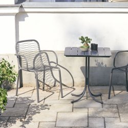 Pure Cafésæt L67cm + 2 stole Ivy Wire, Antracit