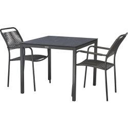 Pure Havebord L82cm + 2 stole Verona, Antracit