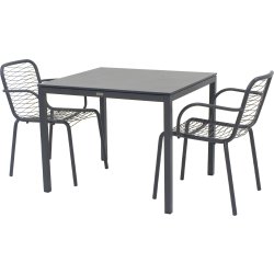 Pure Havebord L82cm + 2 stole Ivy Wire, Antracit