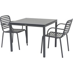 Pure Havebord L82cm + 2 stole Ivy Pipe, Antracit