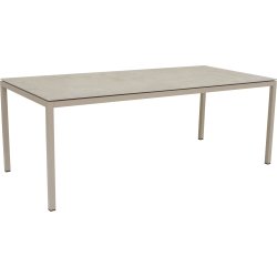 Terra Havebord L197 cm, keramik top, Taupe
