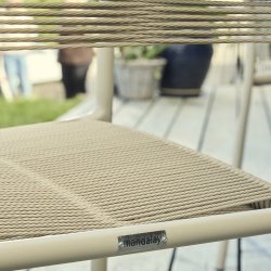 Verona Havestol m/teakarmlæn, Taupe