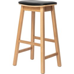 NordicLine Barstol, eg, polstret, natur/sort, H75