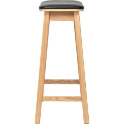 NordicLine Barstol, eg, polstret, natur/sort, H75