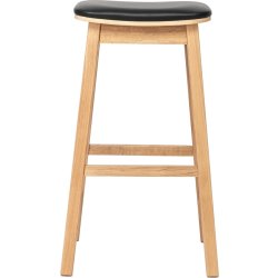 NordicLine Barstol, eg, polstret, natur/sort, H75