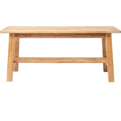 NordicLine Bænk, solid eg, 110x29 cm