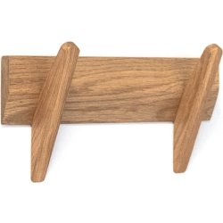 NordicLine Knagerække, olieret eg/2 knager, L30 cm