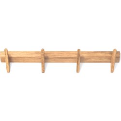 NordicLine Knagerække, olieret eg/4 knager, L80 cm