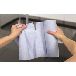 Mikrofiberklude på rulle | 40 x 20 cm | Lyseblå