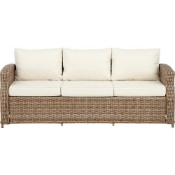 Gotland Loungesofa med hynder, 3 personer, natur