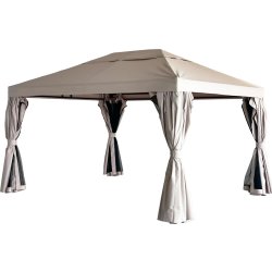 Julio Pavillon luksus, stål/polyester, 3x4m, beige