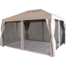 Julio Pavillon luksus, stål/polyester, 3x4m, beige