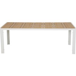 Noah Havebord 205x90cm, teak/sandy grey