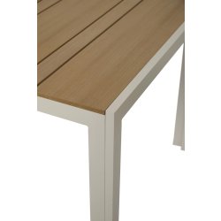 Noah Havebord 205x90cm, teak/sandy grey