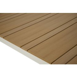 Noah Havebord 205x90cm, teak/sandy grey