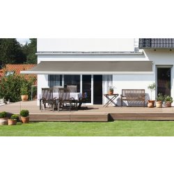 Liana Markise m/motor, 480x300 cm, taupe/hvid