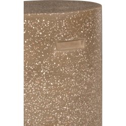 Steen Skammel, Ø37xH40cm, brun terrazzo