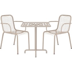 Ivy Cafébord L66cm + 2 stole Ivy Wire, Taupe