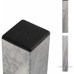 Plus Stålstolpe til nedstøbning, 8x8x186 cm.