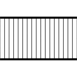Plus Basic Stålhegn, sort, 150x85 cm.