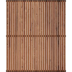 Plus Saga Træhegn, Thermowood, 150x180 cm.