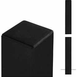 Plus Stålstolpe til nedstøbning, sort, 8x8x236 cm.