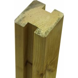 Plus Profilstolpe 2 spor, natur, 9x9x188 cm.