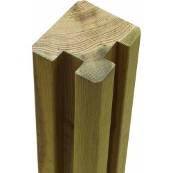 Plus Profilstolpe 2 spor hjørne, natur, 9x9x188 cm