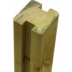 Plus Profilstolpe 2 spor, natur, 9x9x268 cm.