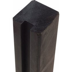 Plus Profilstolpe 1 spor, sort, 9x9x268 cm.