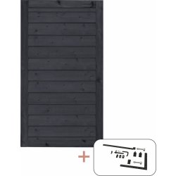 Plus Klink enkeltlåge, sort, 100x163 cm.