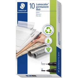 Staedtler 348 Duo Permanent Marker | Sort