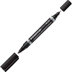Staedtler 348 Duo Permanent Marker | Sort