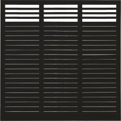 Plus Decora Træhegn, sort, 180x180 cm.