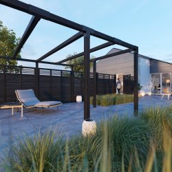 Plus Decora Træhegn, sort, 180x180 cm.