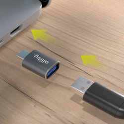 Allity ABA-102 USB 3.0 til USB-C adapter, grå