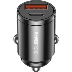 Powertrend Biladapter Dual - USB-A + USB-C