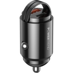 Powertrend Biladapter Dual - USB-A + USB-C