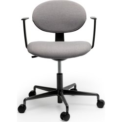 Roma konferencestol m/armlæn og tilt, grå