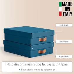 Leitz Puro Boks m. låg | M lav | Blå | 2 stk.