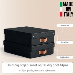 Leitz Puro Boks m. låg | M lav | Sort | 2 stk.