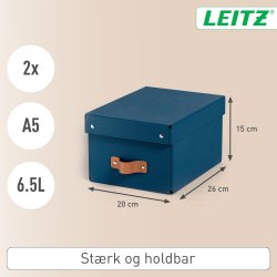 Leitz Puro Boks m. låg | S | Blå | 2 stk.