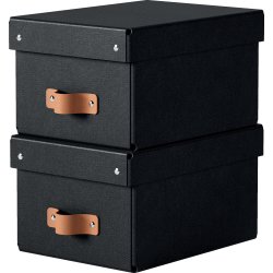 Leitz Puro Box med lock | S | Svart | 2 st.