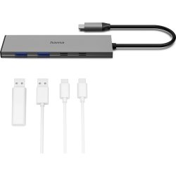 Hama USB-C Hub, USB 3.2 Gen2, 2 x USB-C, 2 x USB-A