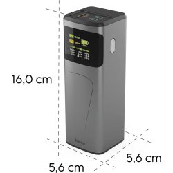 Hama 150W Powerbank, 24000mah, 2 x USB-C, 1x USB-A