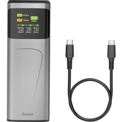 Hama 200W Powerbank, 24000mah, 2xUSB-C, 1xUSB-A