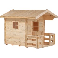 Plus Legehus m/terrasse inkl. tagpap, 134x134 cm.