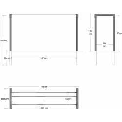 Plus Cubic 2 tørrestativ inkl. Snor/beslag, sort