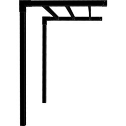 Plus Arcade Pergola model 1, 1 fag, sort/sort