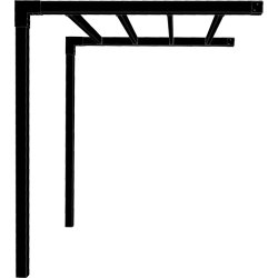 Plus Arcade Pergola model 3, 1 fag, sort/sort